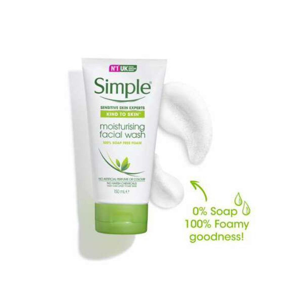 Simple Kind to Skin Moisturising Facial Wash 50ml | High Quality Tissue Product Online - Product Image Simple Kind to Skin Moisturising Facial Wash 50ml | High Quality Tissue Product Online - Product Image